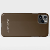  braun | Minimales modernes initiales Monogramm  iPhone Hülle (Rückseite (Horizontal))