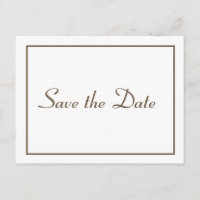 Braun minimalist Save The Date Verlobung Hochzeit