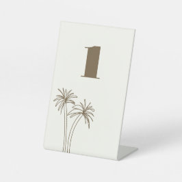 Braun-Minimalistisch-Tropen-Hochzeitsfeier Tischnu Sockelschild