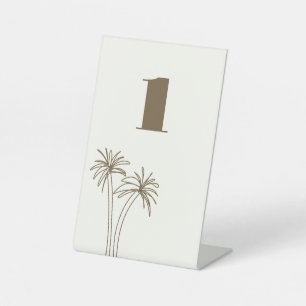 Braun-Minimalistisch-Tropen-Hochzeitsfeier Tischnu Sockelschild
