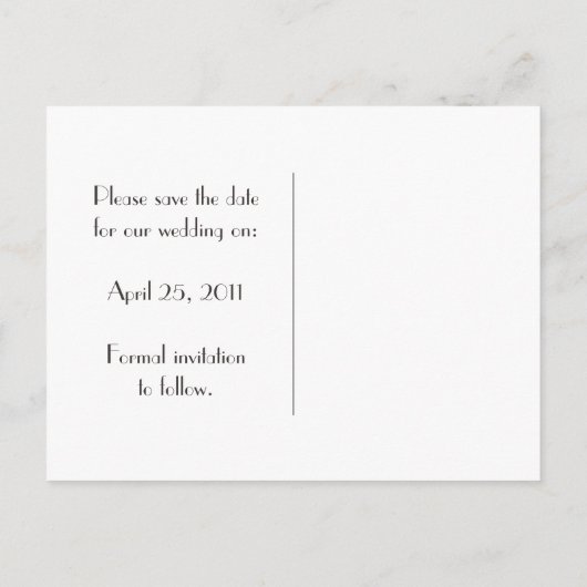 Braun mit Aquamarinen Wirbel Save the Date Ankündigungspostkarte (Rückseite)