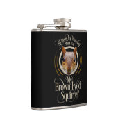 Braun Mit Augen Eichhörnchen - lustiger Eichhörnch Flachmann (Rechts)