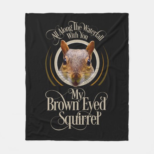 Braun Mit Augen Eichhörnchen - lustiger Eichhörnch Fleecedecke (Vorderseite)