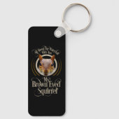 Braun Mit Augen Eichhörnchen - lustiger Eichhörnch Schlüsselanhänger (Rückseite)