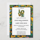 Braun-mit Augen Susans LIEBE Hochzeitseinladung Einladung (Vorderseite)