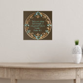 Braun mit Blumenblätterblättern Poster