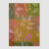 Braun mit Blumenmuster Pergament Einladungen (Vorderseite)
