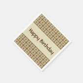 Braun mit goldenem Muster Serviette (Ecke)