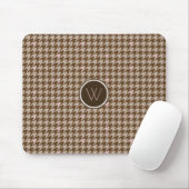 Braun mit Rose Gold Accent Hahnentrittmuster Mouse Mousepad (Mit Mouse)