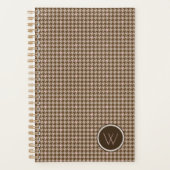 Braun mit Rose Gold Accent Hahnentrittmuster Plann Planer (Vorderseite)