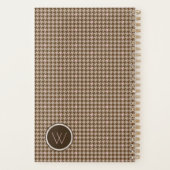 Braun mit Rose Gold Accent Hahnentrittmuster Plann Planer (Rückseite)