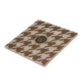 Braun mit Rose Gold Accent Hahnentrittmuster Tile Fliese (Seite)