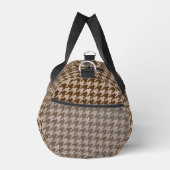 Braun mit Rose Gold Akzent Hahnentrittmuster Duffle Bag (Rechts)