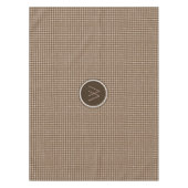 Braun mit Rose Gold Akzente Hahnentrittmuster Tabl Tischdecke (Vorderseite)