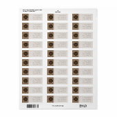 Braun mit Rose Gold Hahnentrittmuster-Adressetiket (Vorne)