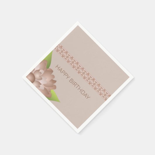 Braun mit rosigem Hue Serviette (Ecke)