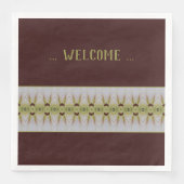 braun mit Zitronengrün Serviette (Vorderseite)