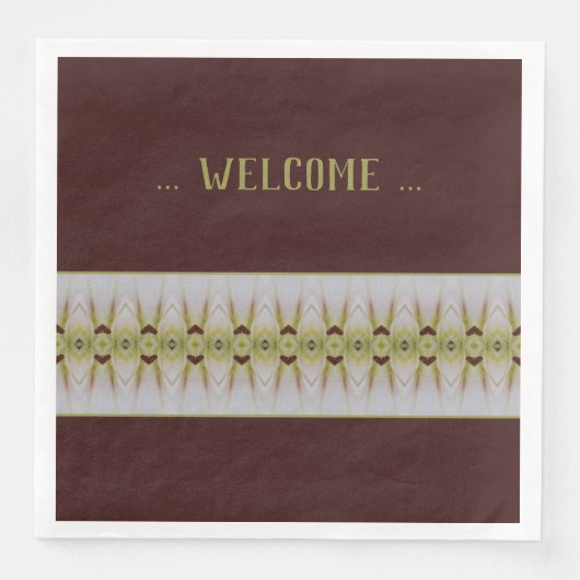 braun mit Zitronengrün Serviette (Vorderseite)