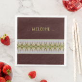 braun mit Zitronengrün Serviette (Beispiel)