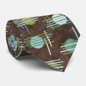 Braun Modern Geometrisch Krawatte (Gerollt)