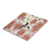 Braun Moderne Blume Fliese (Seite)