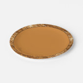 Braun Muster Designer Runde Pappteller (Schrägansicht)