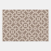 Braun Muster Geschenkpapier Set (Vorderseite)
