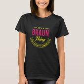 BRAUN Name, BRAUN Familienname Wappen T-Shirt (Vorderseite)