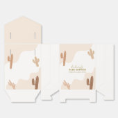 Braun neutrale moderne Boho Cactus Baby Shower Geschenkschachtel (Ungefaltet)