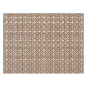 Braun Neutrales Erde Fleur-de-lis Design Tischdecke (Vorderseite (Horizontal))