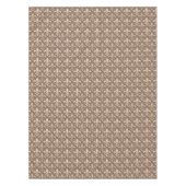 Braun Neutrales Erde Fleur-de-lis Design Tischdecke (Vorderseite)