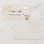 Braun Niedlich Bear Baby Duschkabine Windelwanne Begleitkarte (Vorne/Hinten)