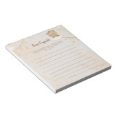 Braun Niedlich Bear Baby Shower Time Kapsel Notizblock (angewinkelt)