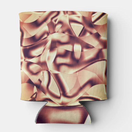 Braun- oder bordeauxrot, beige dosenkühler (Rückseite)