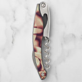 Braun- oder bordeauxrot, beige kellnermesser (Rückseite)