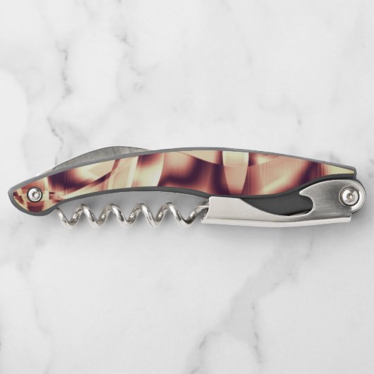 Braun- oder bordeauxrot, beige kellnermesser (Rückseite)