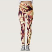 Braun- oder bordeauxrot, beige leggings (Vorderseite)