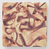 Braun- oder bordeauxrot, beige steinuntersetzer (Vorderseite)