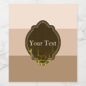 Braun Ombre Streifen Custom Weinetikett (Einzelnes Label)