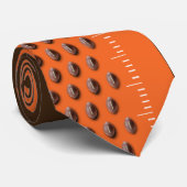 Braun-(orange/Braun) Fußball-Fan-Krawatte Krawatte (Gerollt)