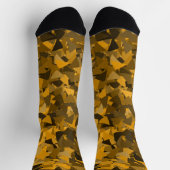 Braun Orange Dreieckmuster Socken (Oben)