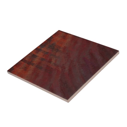 braun / orange dunkelrotes design gemalt fliese (Seite)