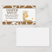 Braun/Orangefarbene Giraffe Kinderduschmaschine Wi Begleitkarte (Vorne/Hinten)