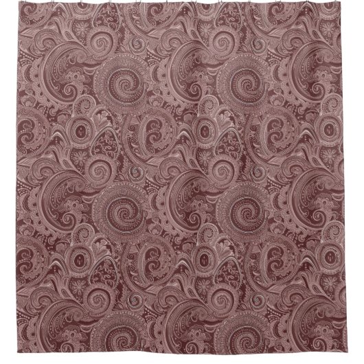Braun-Paisley-Duschvorhang Duschvorhang (Vorderseite)