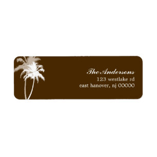 Braun Palmen Trees Tropical Beach Hochzeit