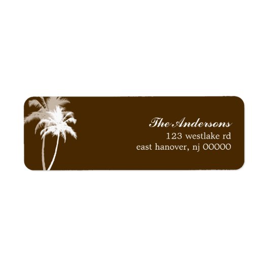 Braun Palmen Trees Tropical Beach Hochzeit (Vorne)