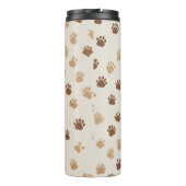 Braun Paw Muster Thermal Tumbler Thermosbecher (Rückseite)