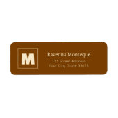 Braun personalisierter Monogrammbuchstabe Name (Vorne)