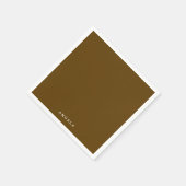 Braun Personalisierter Name Serviette (Ecke)