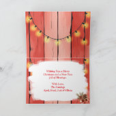 Braun-Pferd- und Kuhweihzucht Feiertagskarte (Innenseite)